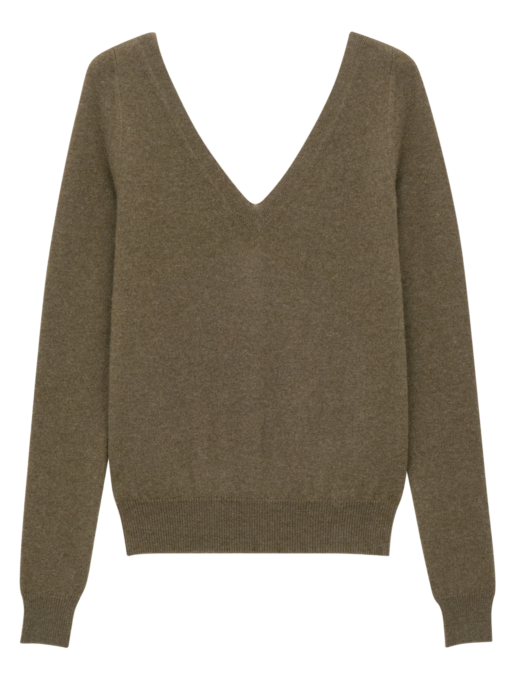 Saint Laurent V Neck Sweater with Ribbed Trims - Size S