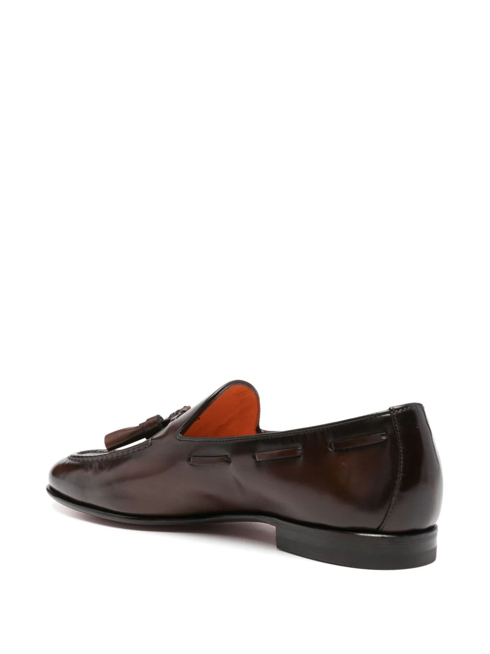 Santoni Stacked Heel Tassel Tail Flat Shoes for Men - Image 6