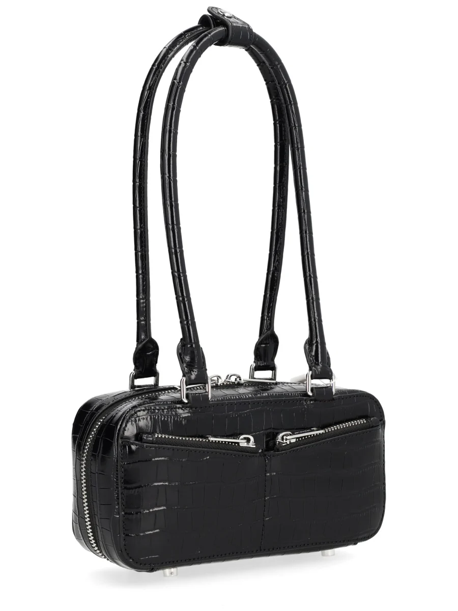SELF-PORTRAIT Croc Leather Mini Shoulder Bag - Image 3