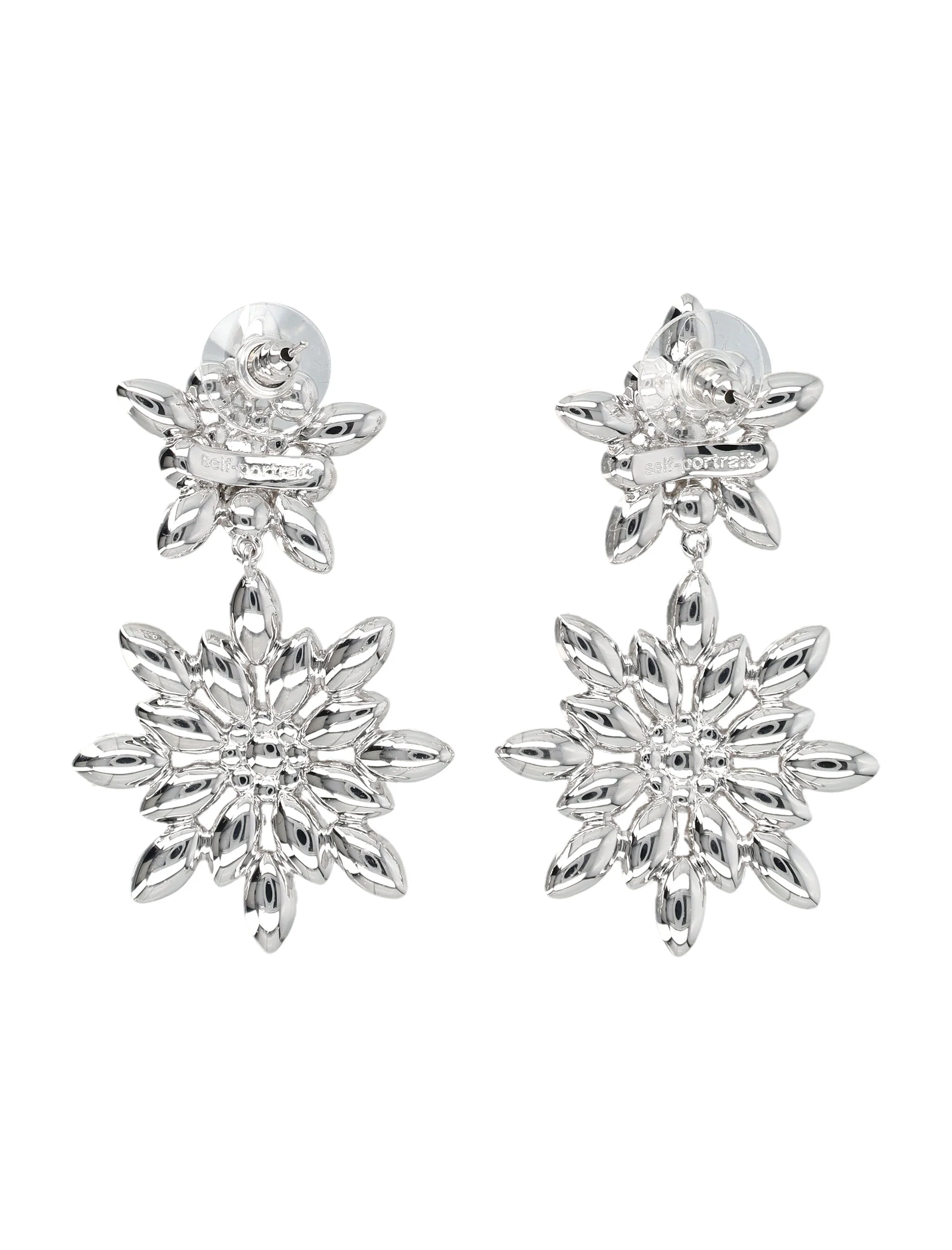 Self-portrait Crystal Tiered Drop Earrings - 6 cm Length - Image 2