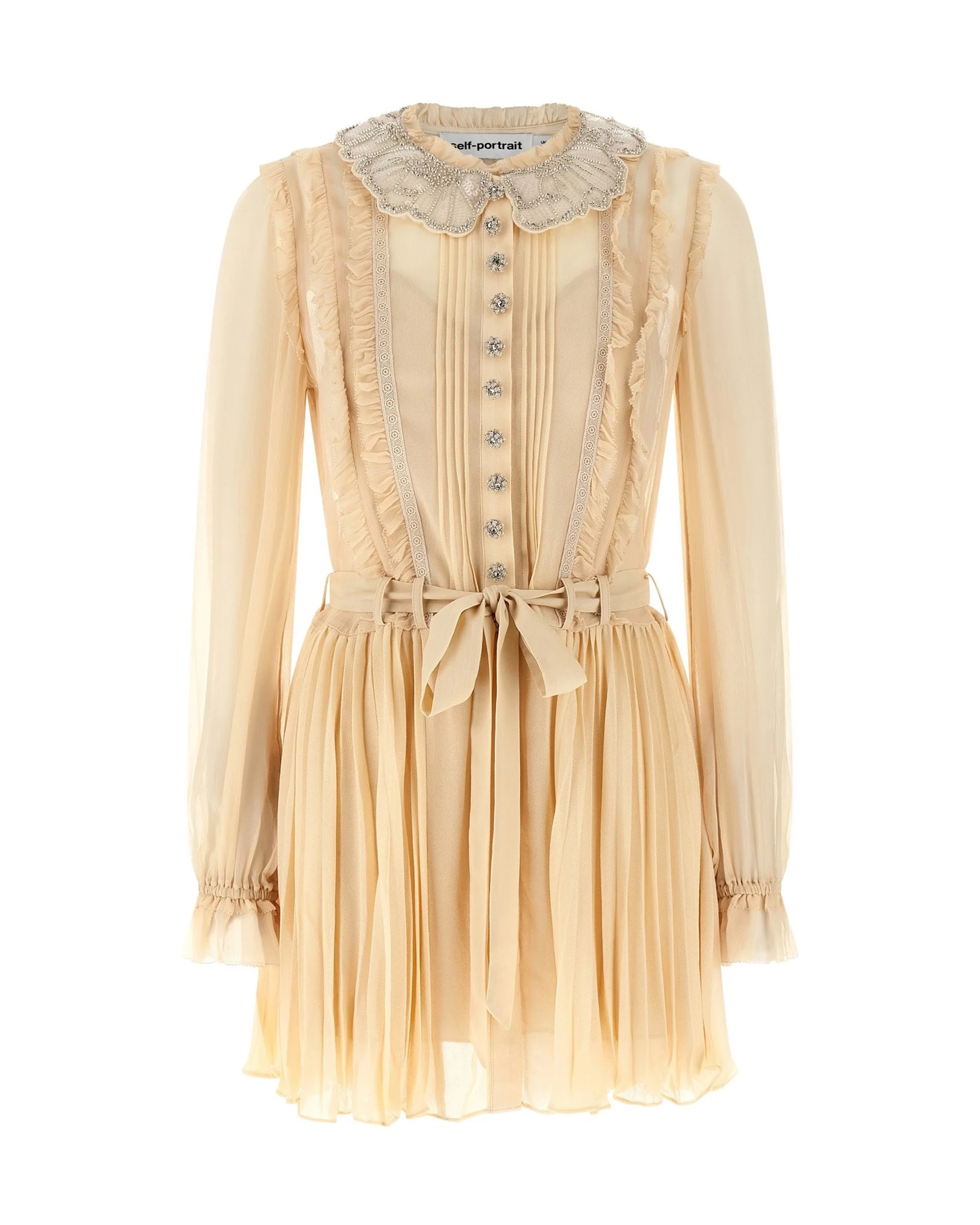 Self-portrait Mini Dress with Detachable Lining for Women