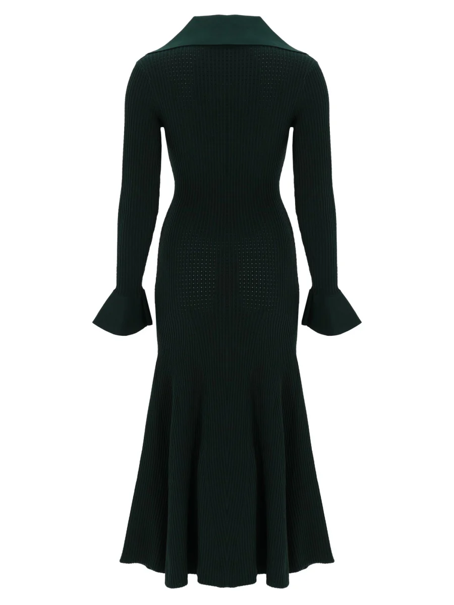 SELF-PORTRAIT Tailored Knit Midi Dress - Image 2