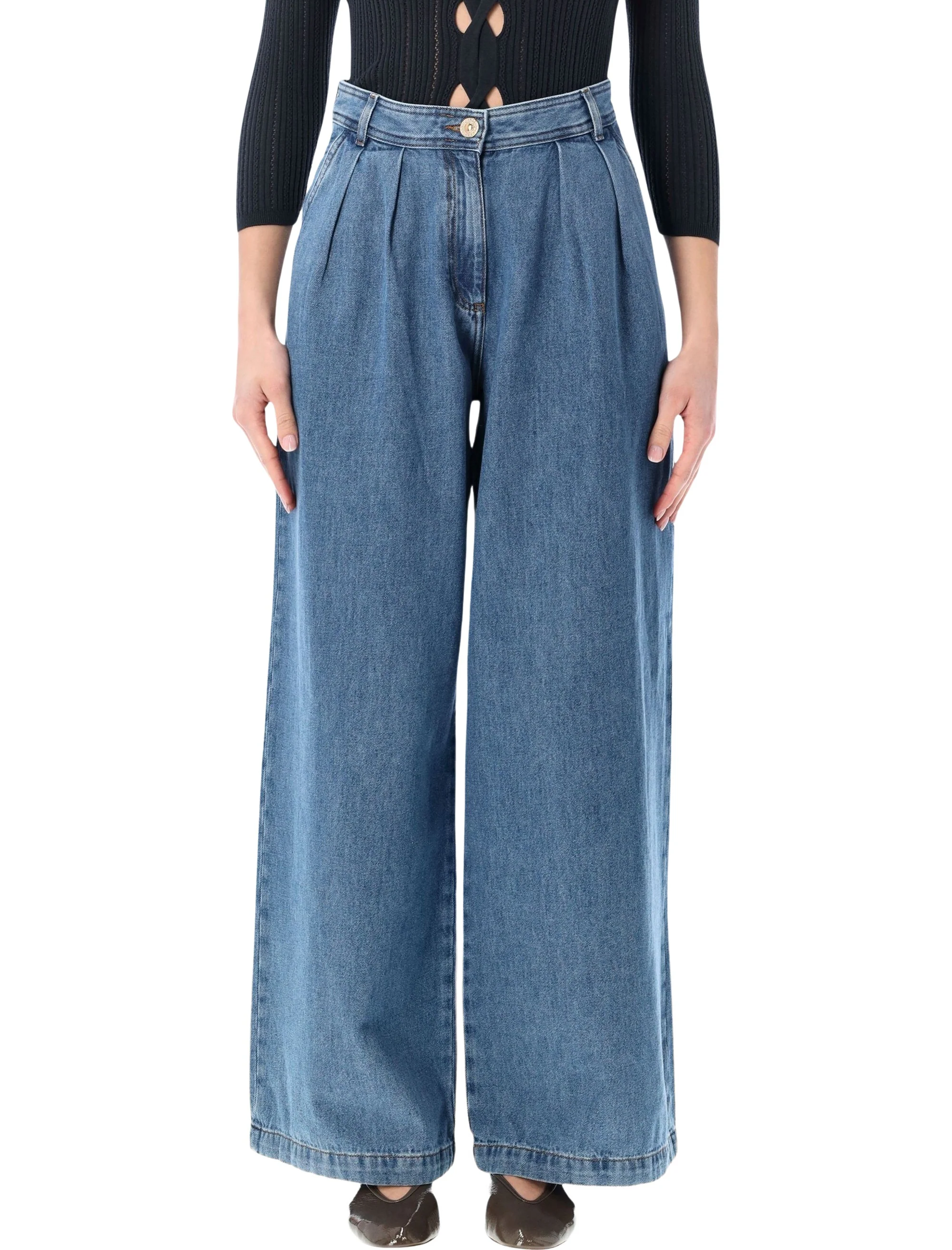 Sessun High-Waisted Wide-Leg Jeans