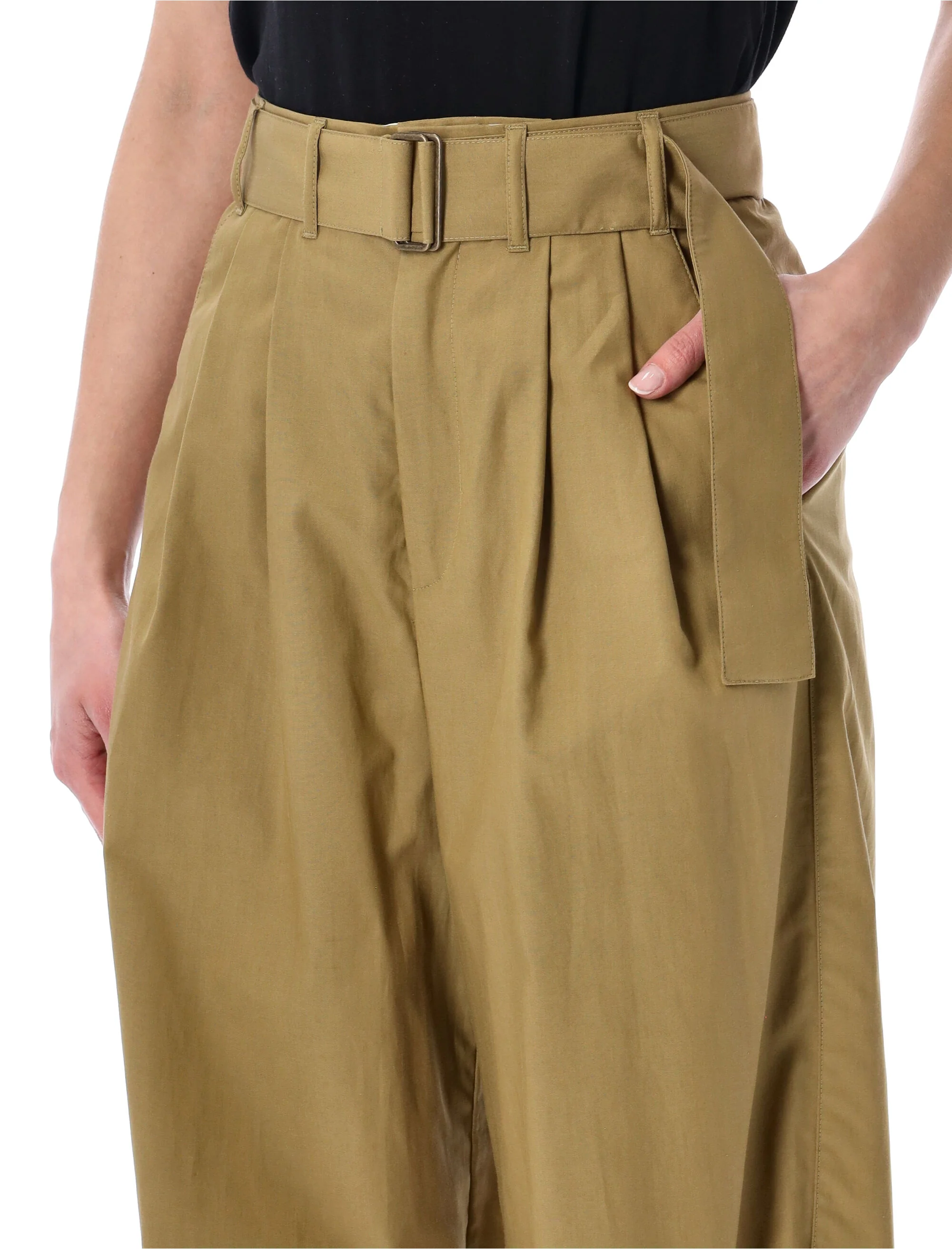 Soeur High-Rise Fluid Trousers with Removable Belt - Size 36 - Image 3