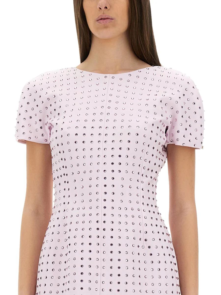 Sportmax Fitted Mini Dress with Rhinestones - Size S - Image 2