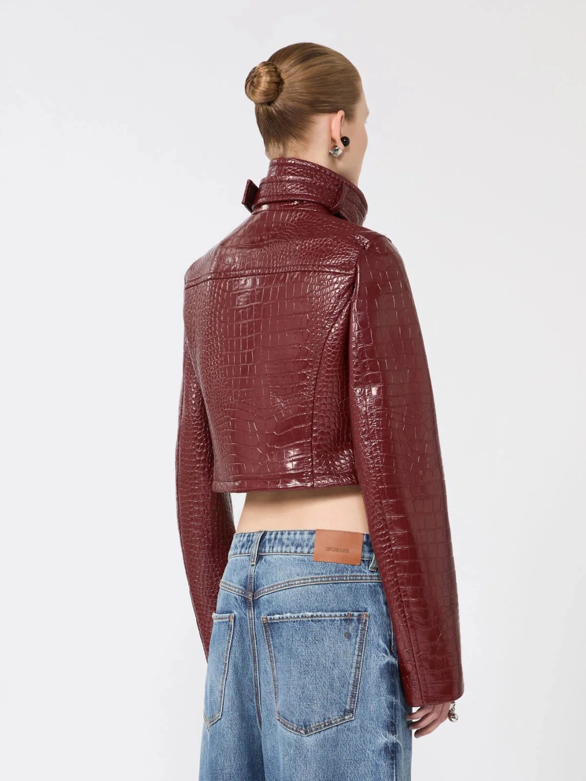 Sportmax Fitted Polo Neck Jacket with Removable Storm Flap - Image 4