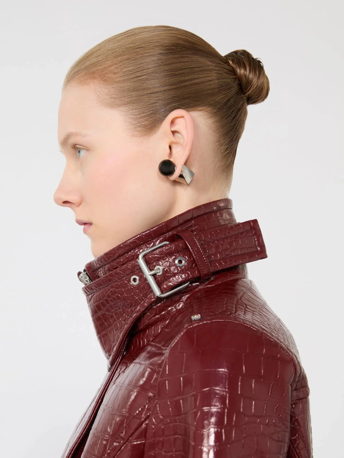 Sportmax Fitted Polo Neck Jacket with Removable Storm Flap - Image 6