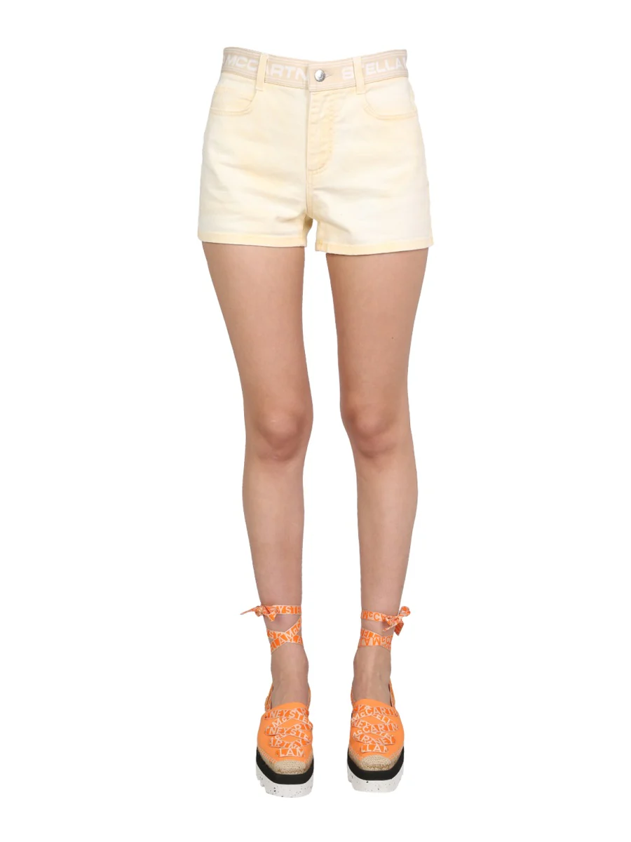 Stella Mccartney Cotton Denim Shorts