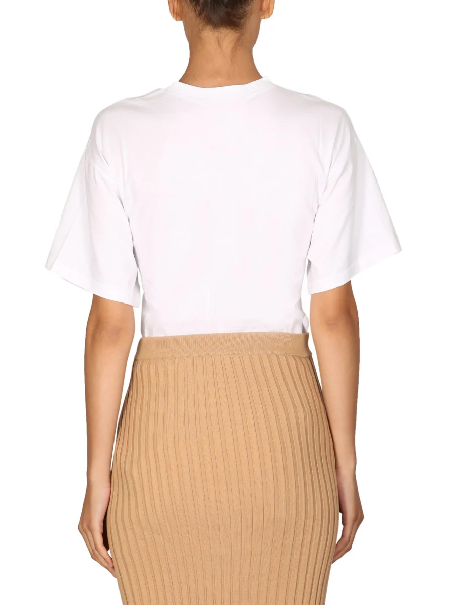 STELLA McCARTNEY Cotton Jersey Twisted T-Shirt - Image 3