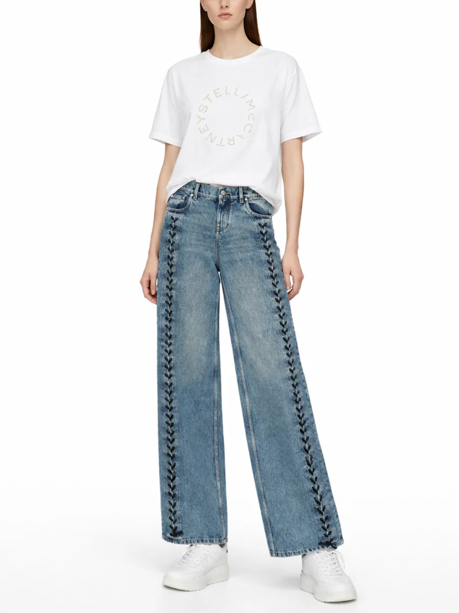 STELLA McCARTNEY Laced Wide-leg Denim Jeans - Image 3