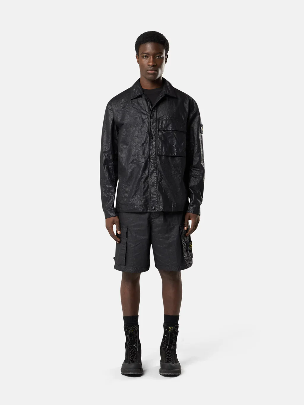 Stone Island Comfort Fit Bellows Pocket Jacket with Adjustable Snap Cuffs - Image 2