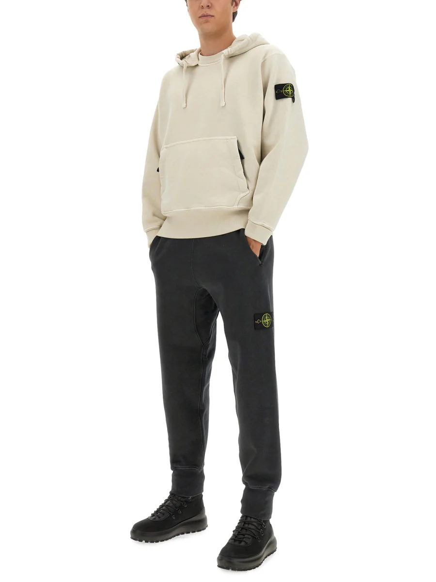 STONE ISLAND Garment-Dyed Sweatpants - Image 4