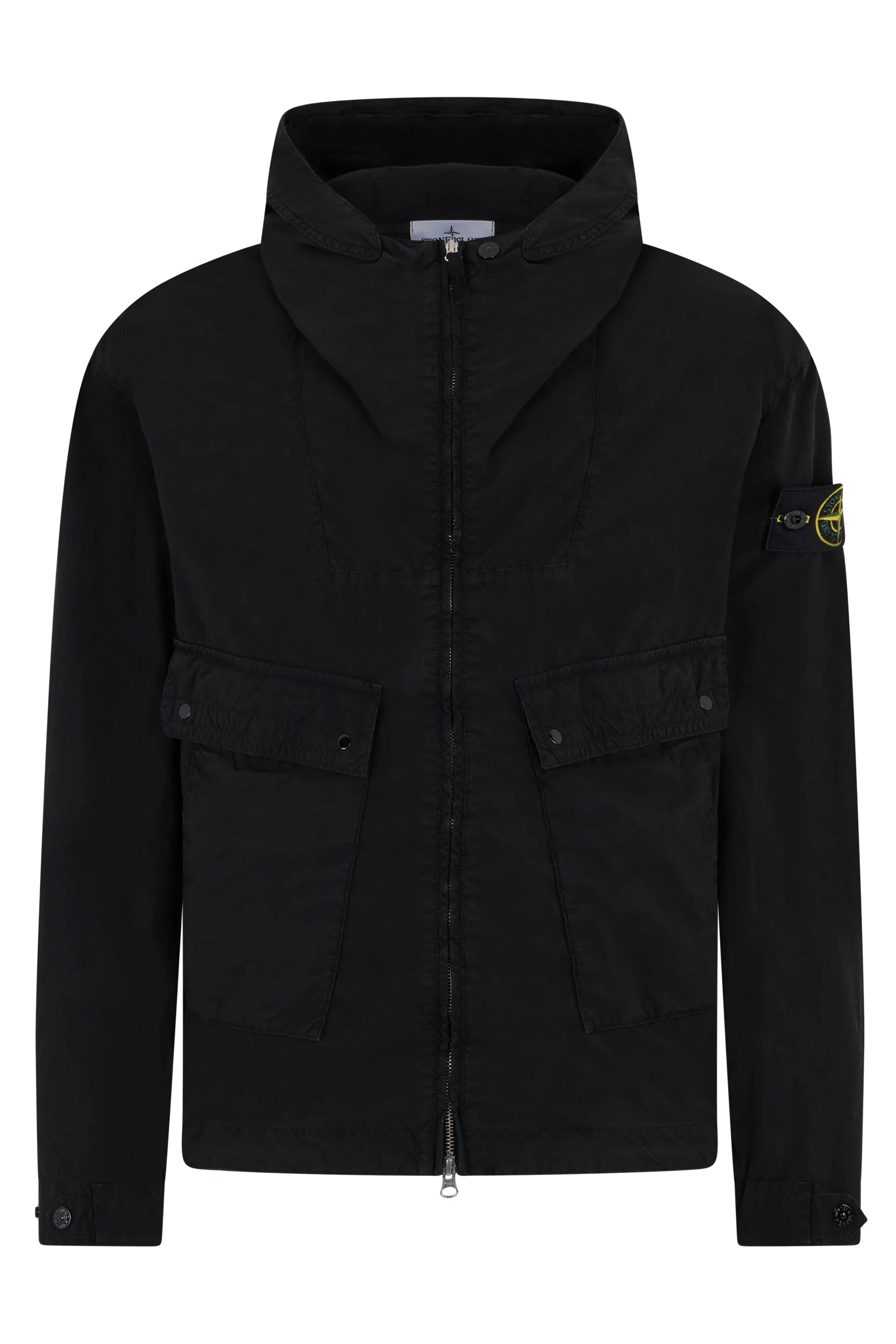 Stone Island Hooded Jacket with Anti-drop LIGHT COMPACT TOUCH POLY-TC