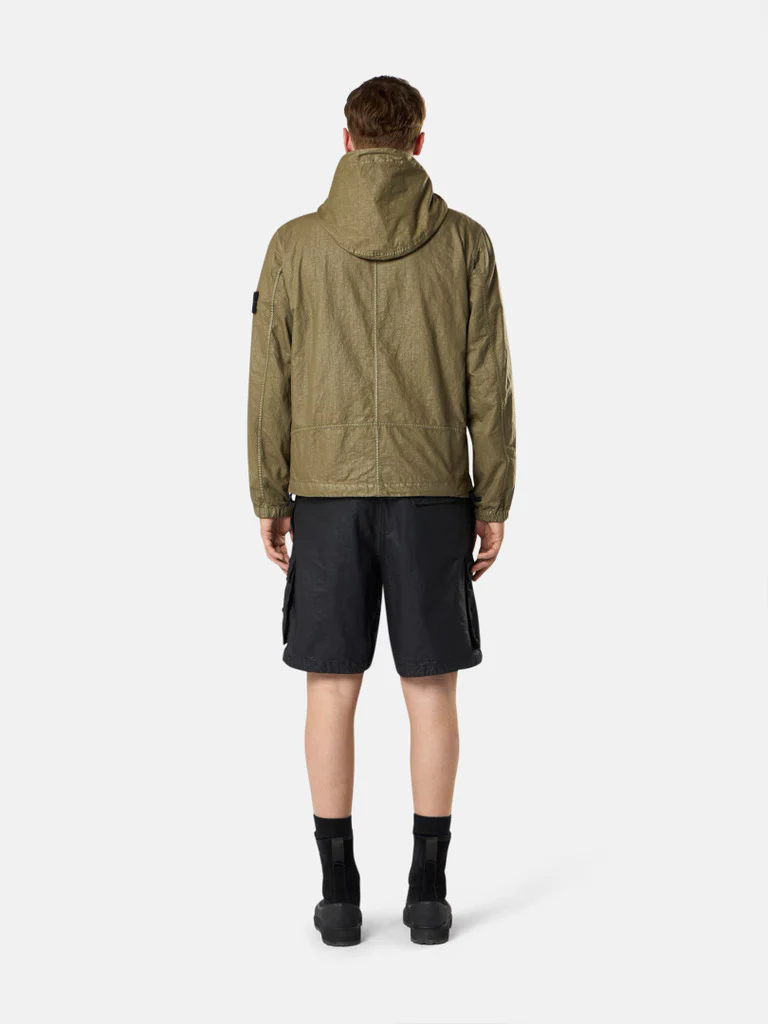 Stone Island Lined Hooded Jacket with Fixed Drawcord - Size M - Image 3