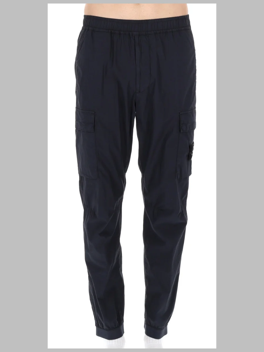 Stone Island Men’s Cotton-Elastic Trousers (97% Cotton, 3% Elastane)