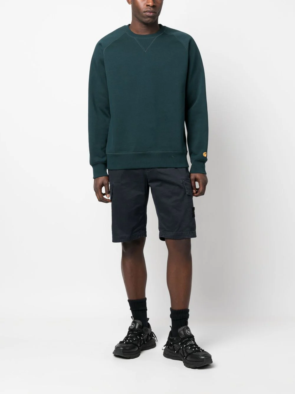 Stone Island Men's Cargo Shorts with Angled Pockets - Size 34 - Image 2
