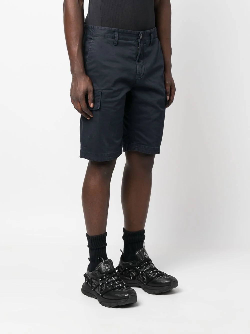 Stone Island Men's Cargo Shorts with Angled Pockets - Size 34 - Image 3