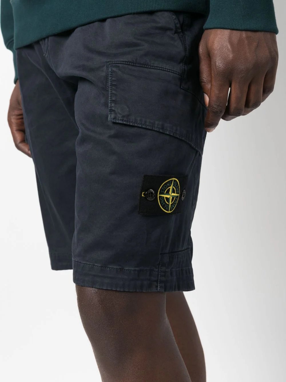 Stone Island Men's Cargo Shorts with Angled Pockets - Size 34 - Image 5