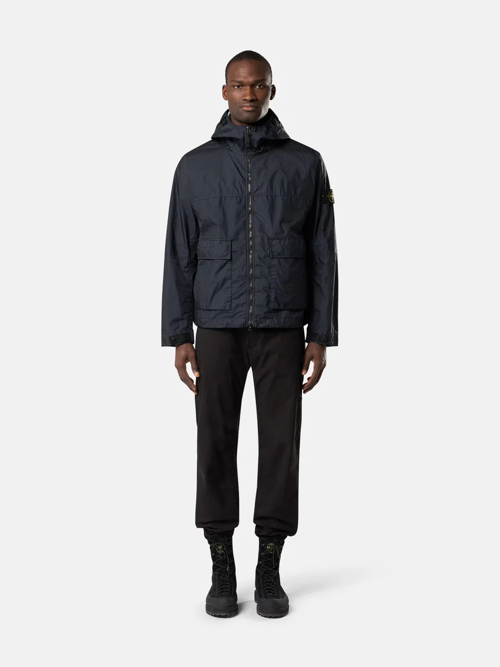 Stone Island Men's Hooded Jacket with Adjustable Features - Size M - Image 2
