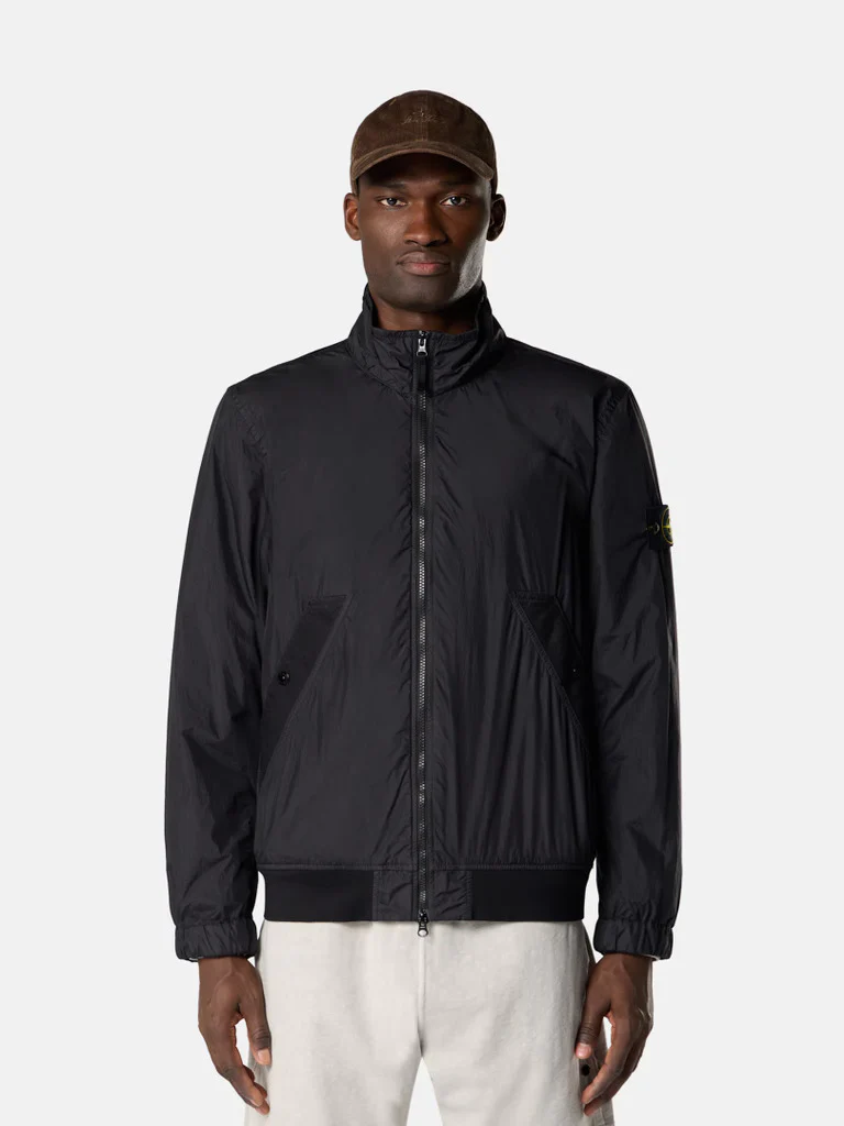 Stone Island Men's Stand Collar Jacket with Ribbed Lining - Size M - Image 3