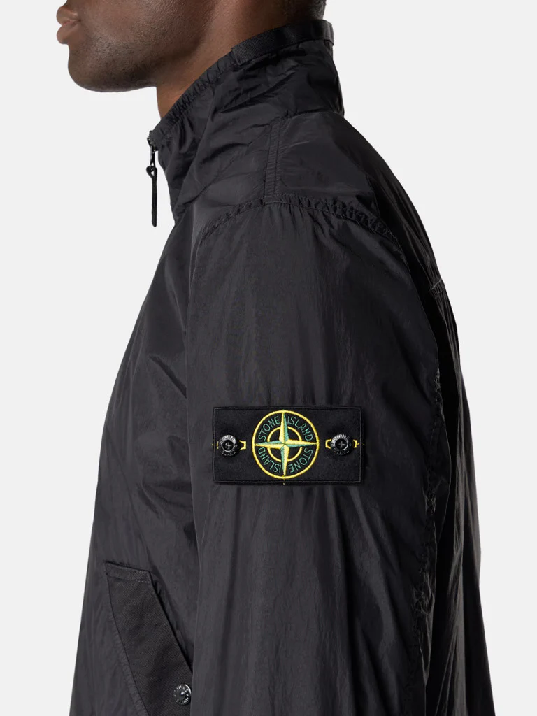 Stone Island Men's Stand Collar Jacket with Ribbed Lining - Size M - Image 4