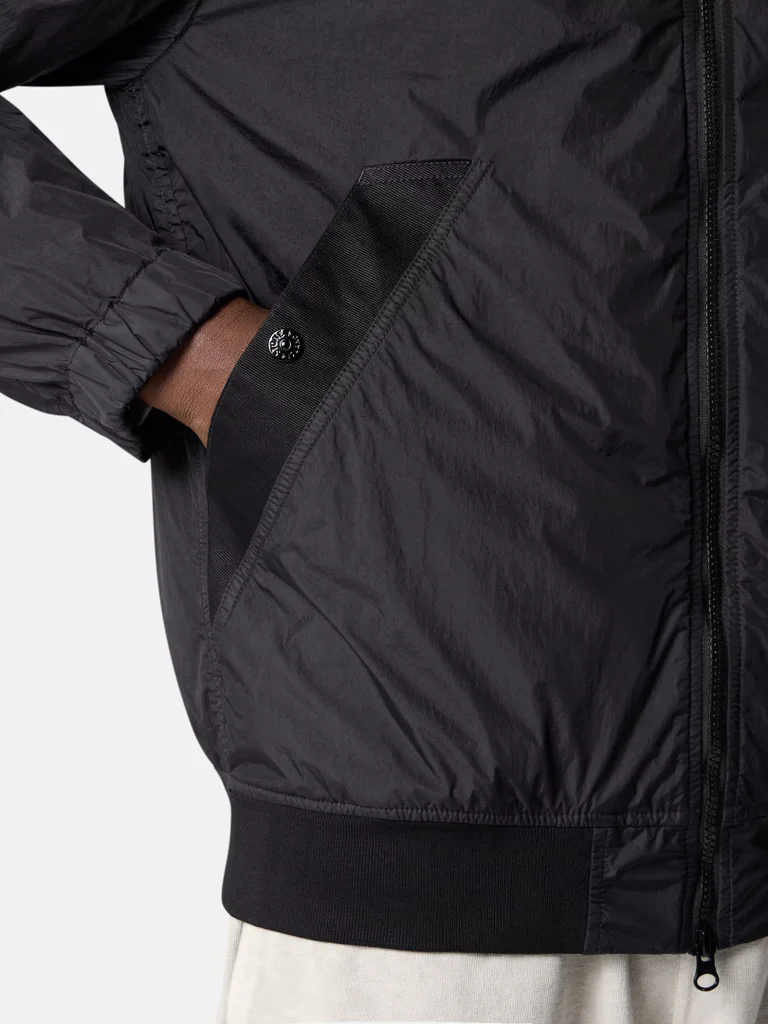 Stone Island Men's Stand Collar Jacket with Ribbed Lining - Size M - Image 5