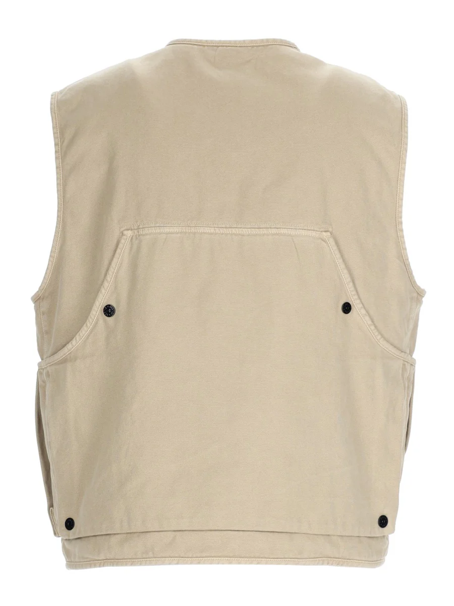 Stone Island Oversized Gilet with Paintch Logo - Image 2
