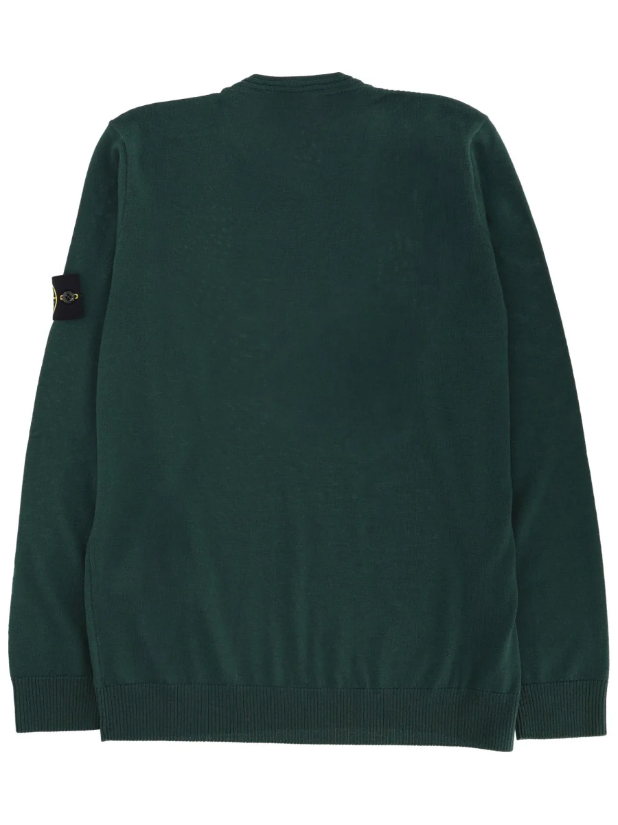 STONE ISLAND Regular-fit Crewneck Sweater LIGHT PURE RWS WOOL - Image 2