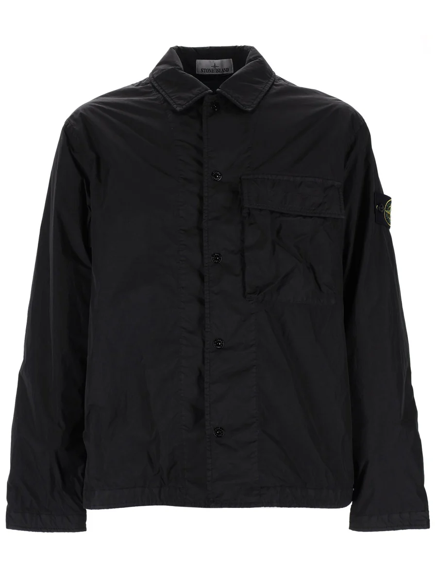 STONE ISLAND Regular-fit Padded Overshirt with Pocket Crinkle Reps NY - Image 3