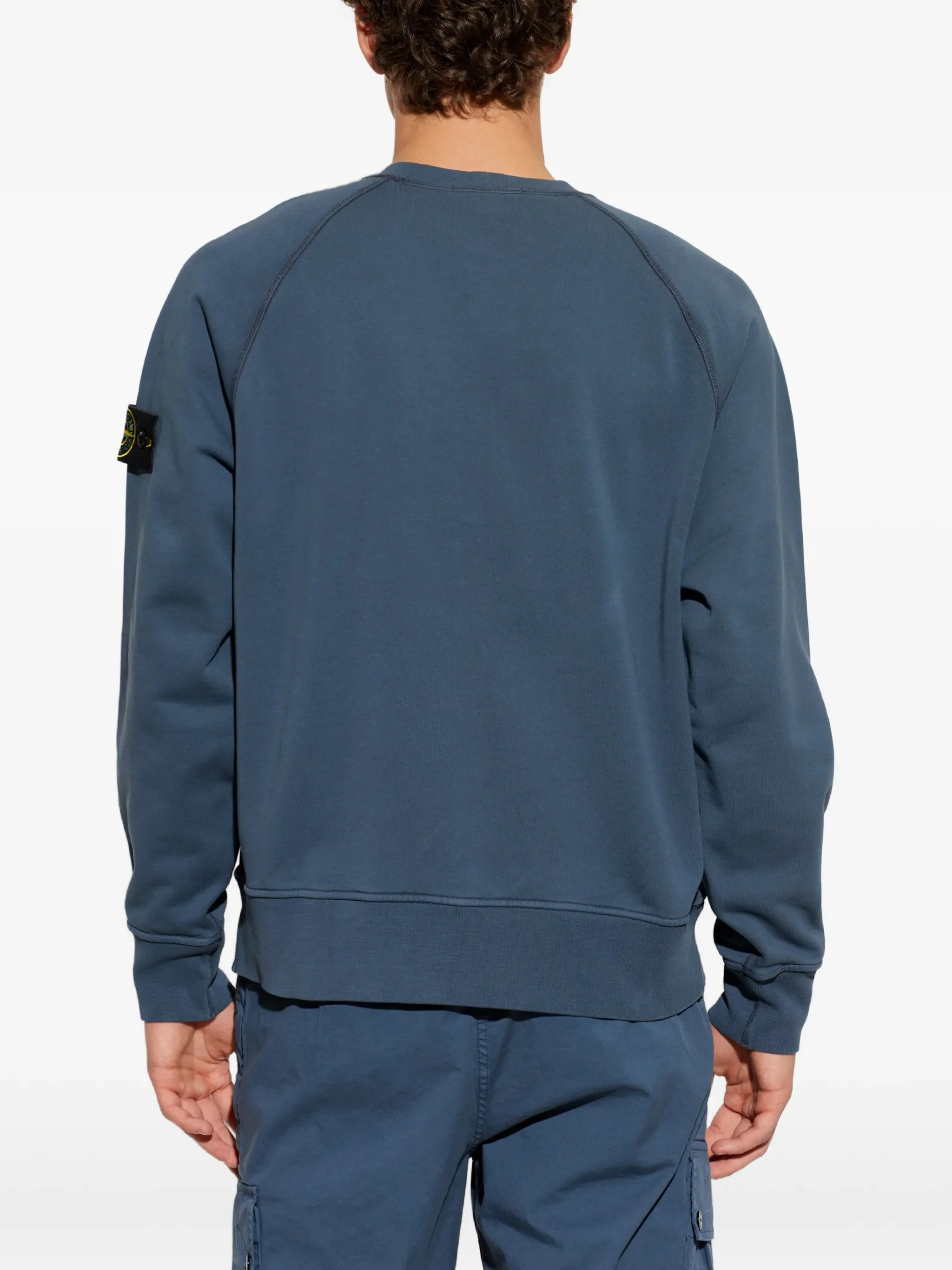 Stone Island Ribbed Neckline Raglan Sleeve Sweater - Size M - Image 4