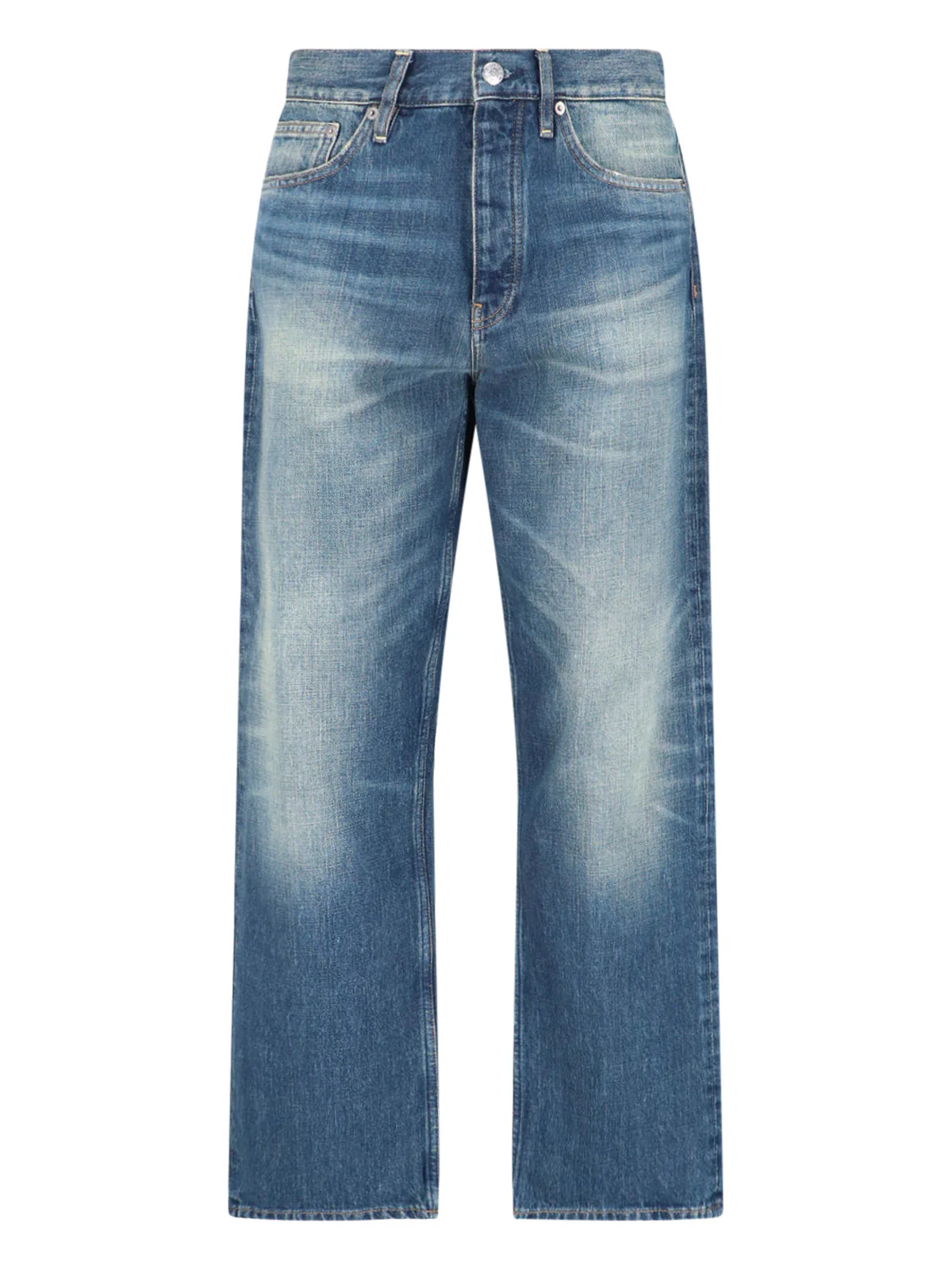 Sunflower Motif Denim Jeans for Men
