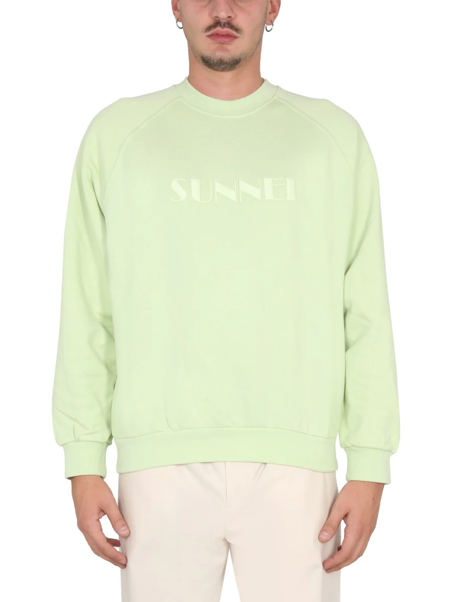 Sunnei Crewneck Sweatshirt with Front Logo Print