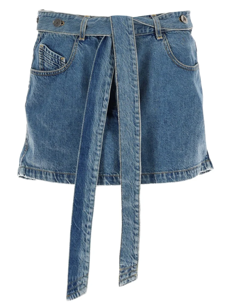 THE ATTICO Belted Mini Skirt