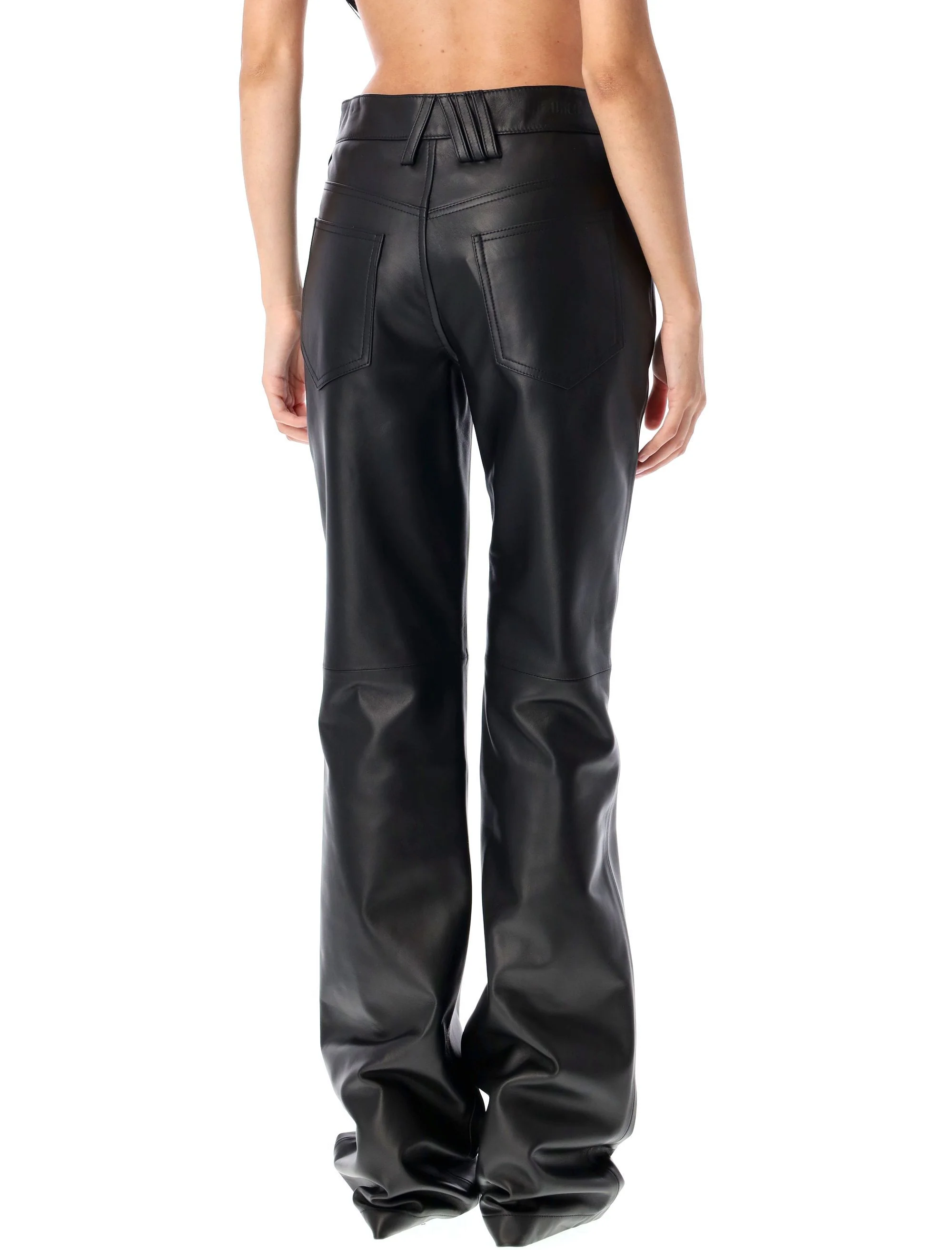 The Attico Panelled Leather Trousers - Image 2