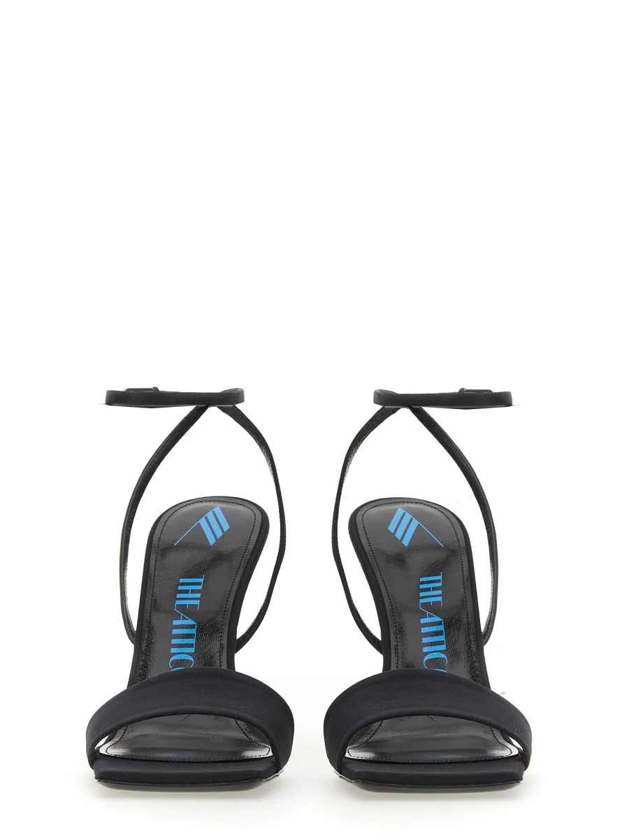 THE ATTICO Pyramidal Transparent Heeled Leather Sandals - Image 2