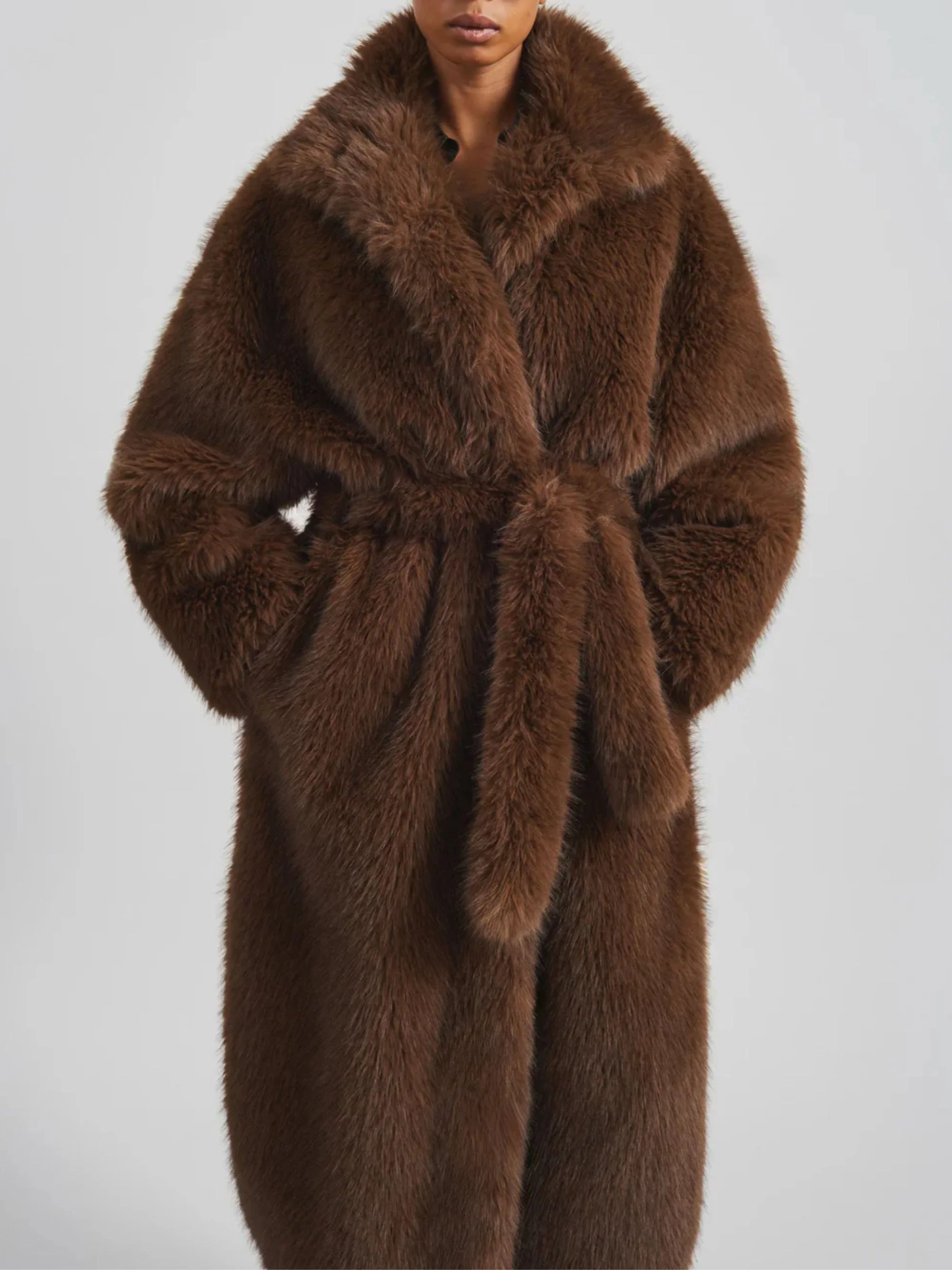 THE FRANKIE SHOP Ravello Faux Fur Robe Coat - Image 3