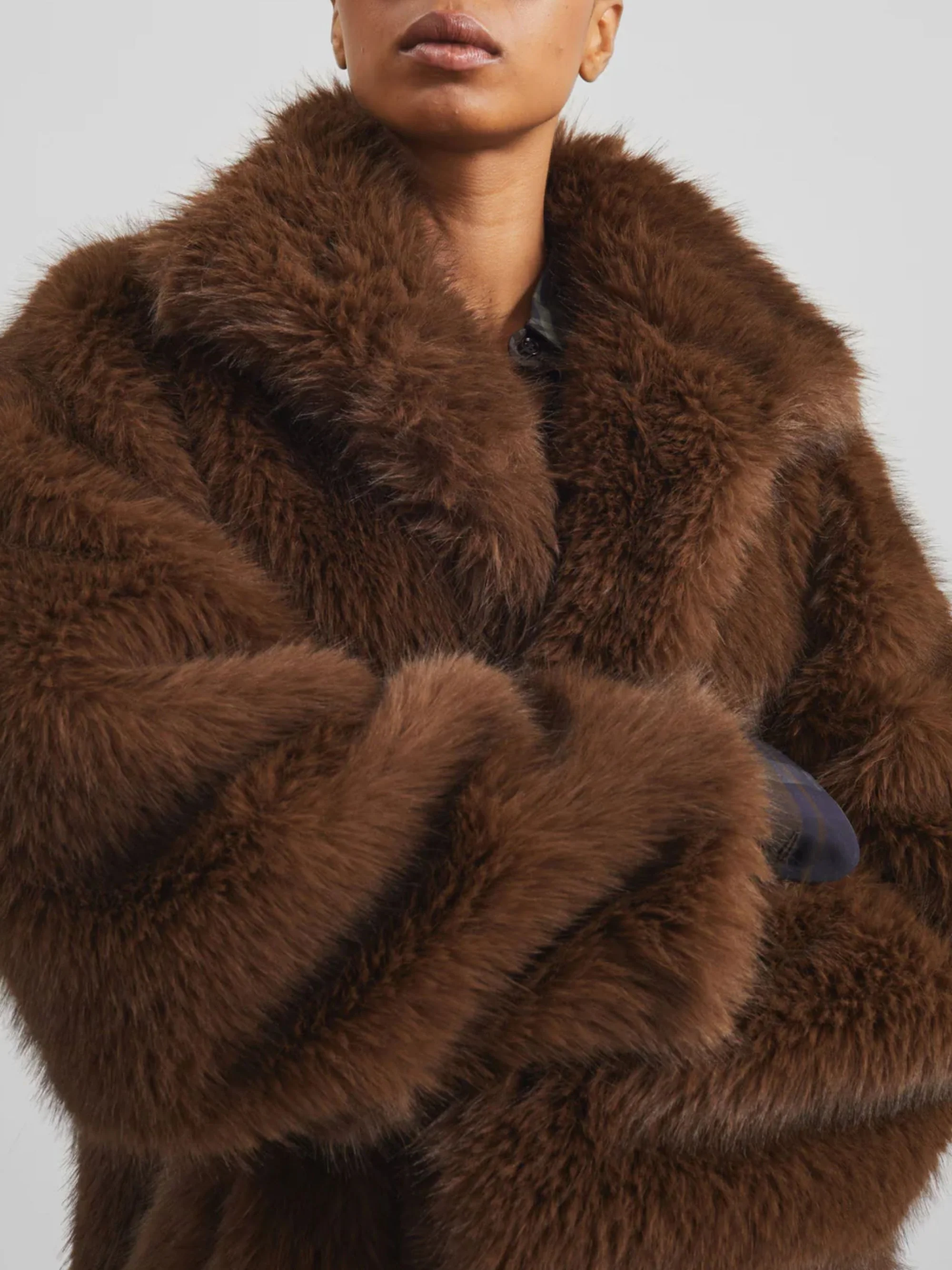 THE FRANKIE SHOP Ravello Faux Fur Robe Coat - Image 4