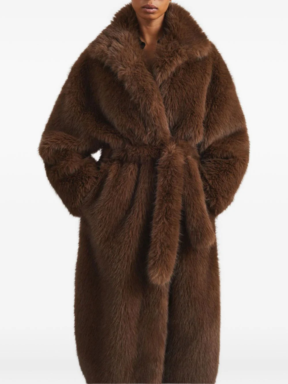 THE FRANKIE SHOP Ravello Faux Fur Robe Coat - Image 5