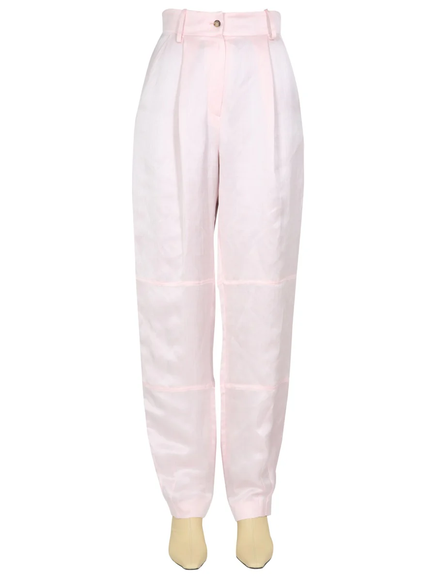 THE MANNEI Volterra High-waisted Satin Trousers