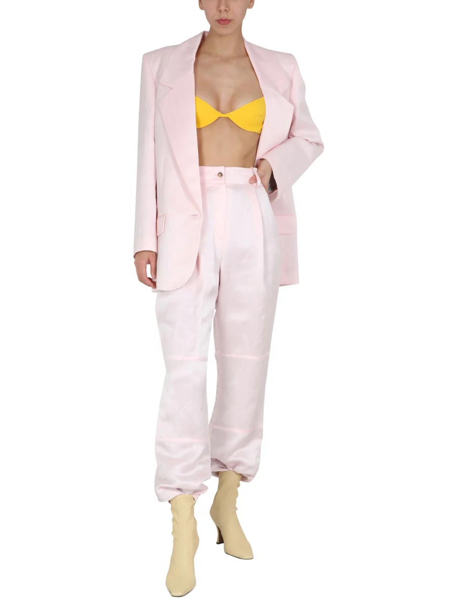 THE MANNEI Volterra High-waisted Satin Trousers - Image 2