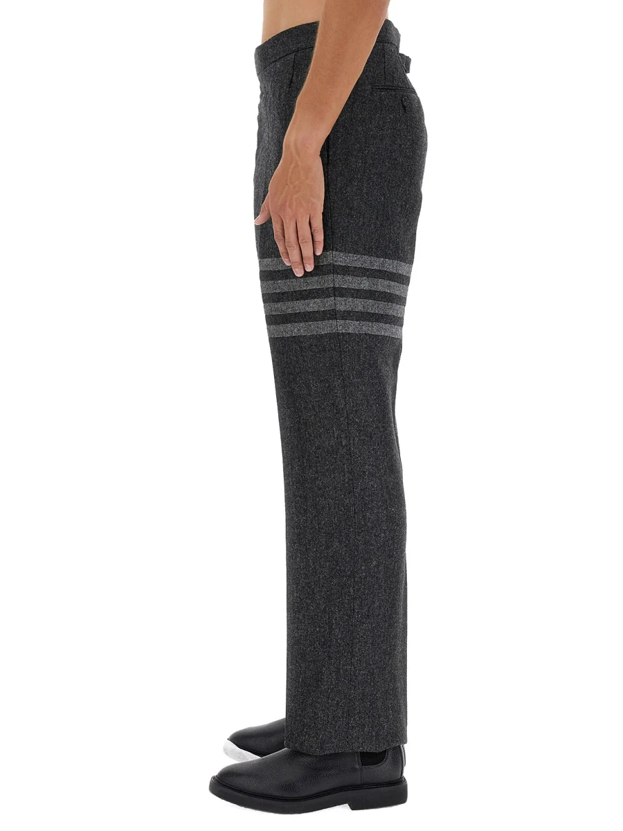 THOM BROWNE Low Rise Drop Crotch Backstrap Trousers - Image 4