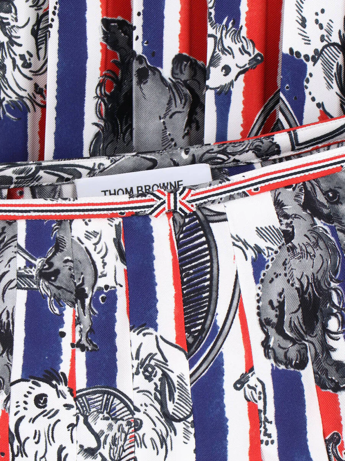 Thom Browne Silk Patterned Mini Skirt - Image 4