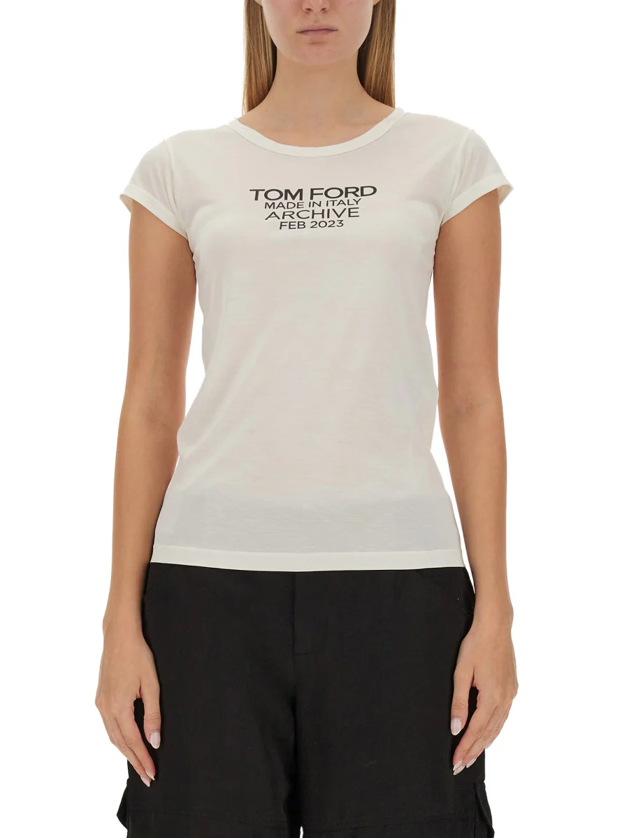TOM FORD Logo Printed Crewneck T-Shirt