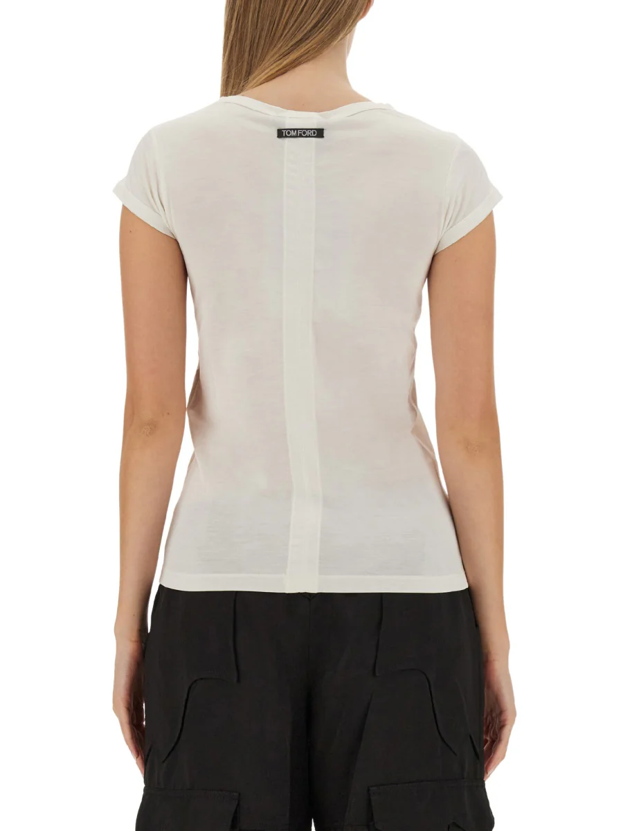 TOM FORD Logo Printed Crewneck T-Shirt - Image 3