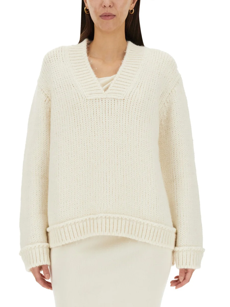 TOM FORD Loose-Fit Alpaca Blend Pullover with V-Neck