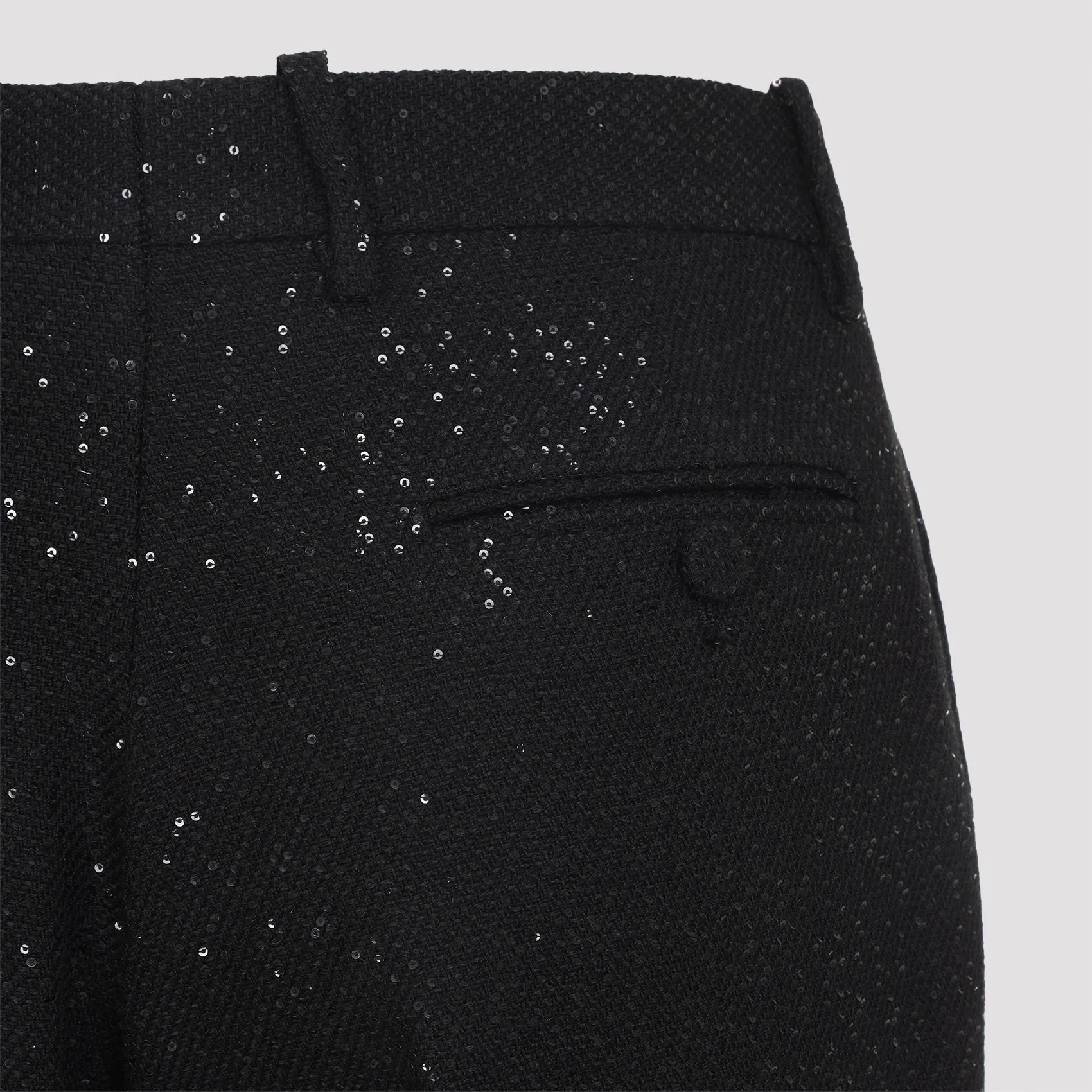 Tom Ford Sequined Wool Blend Crepe Tailored Straight Pants - Image 6