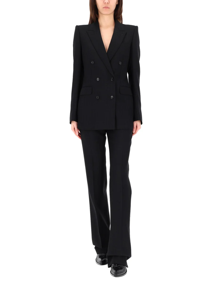 TOM FORD SILK and WOOL TWILL "WALLIS" DOUBLE BREASTED JACKET - Image 2