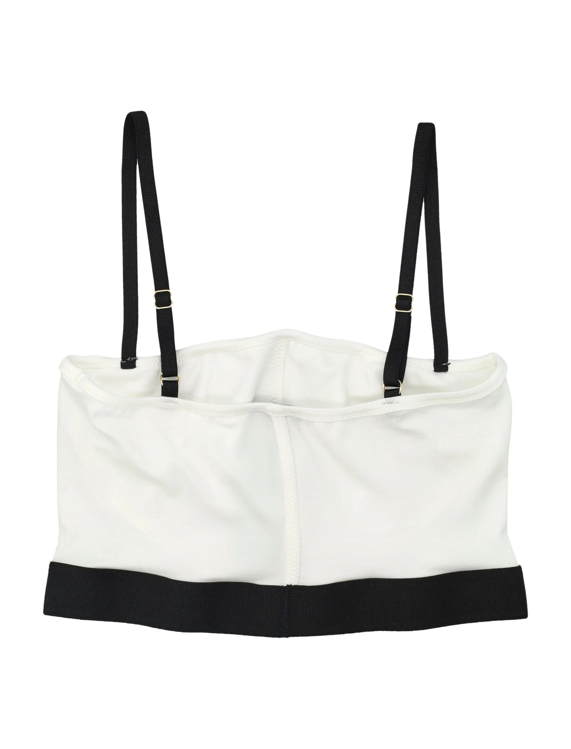 Tom Ford-Style Mini Modal Top with Logo Jacquard Band & Gold-Tone Hardware - Image 3