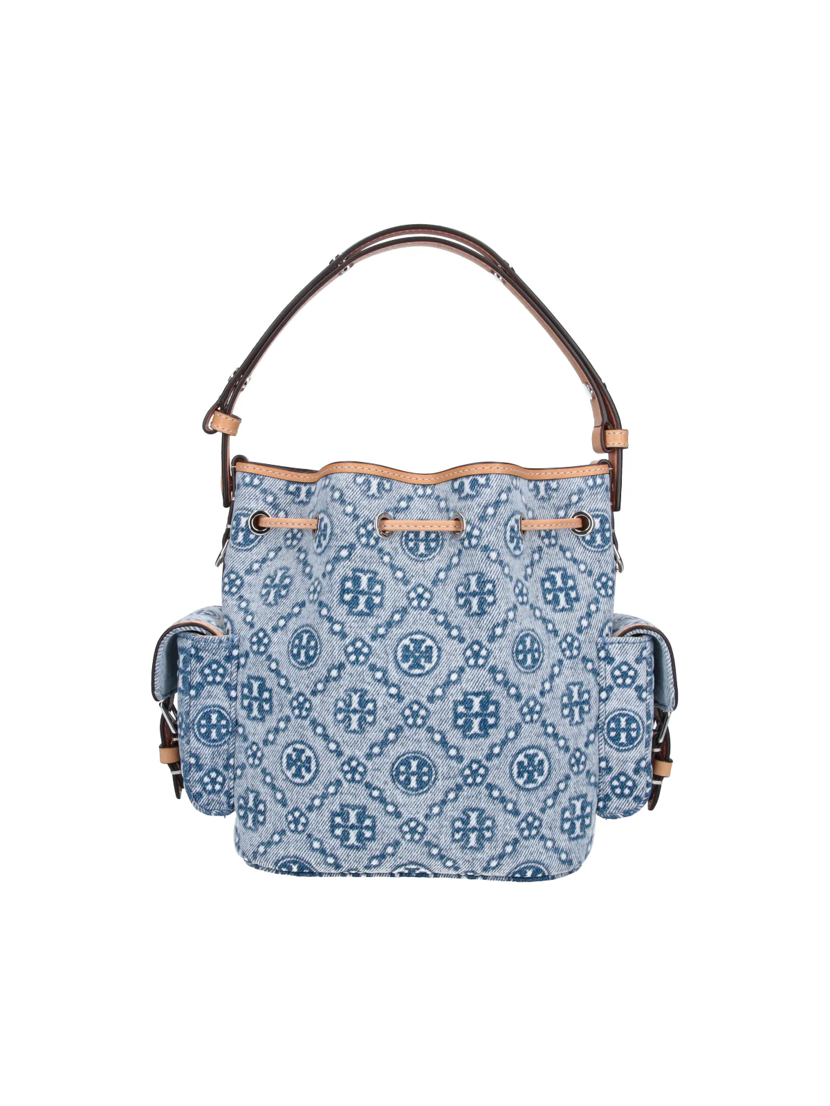 Tory Burch Cotton-Blend Crossbody Bag with Leather Trim - Image 3