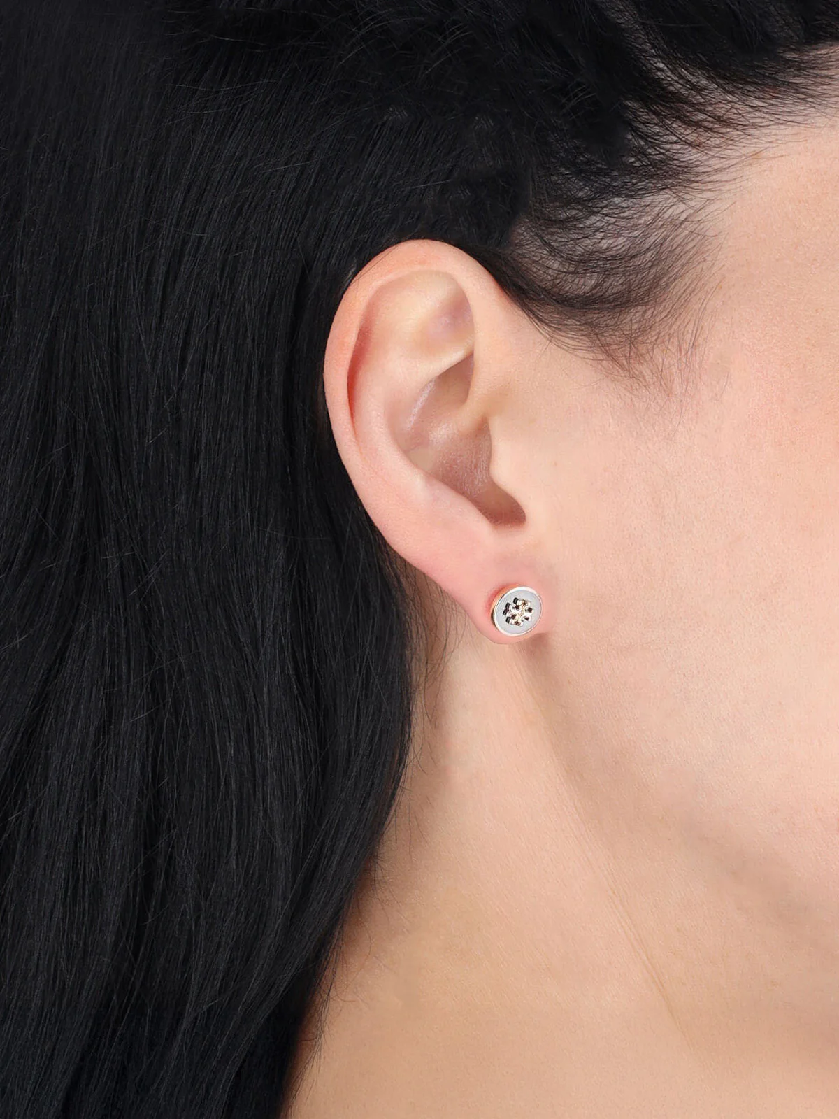 Tory Burch Enamel and Brass Statement Earrings - Image 2